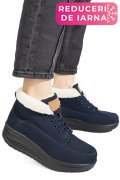 GHETE NAVY PIELE NATURALA INTOARSA ASP603-1