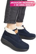 GHETE NAVY PIELE NATURALA INTOARSA ASP603-1