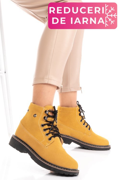 Ghete yellow piele naturala intoarsa  1sp952-1