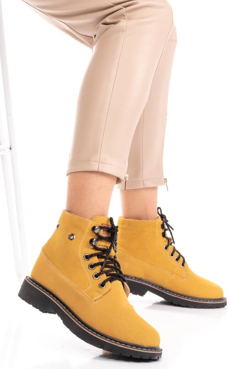 Ghete yellow piele naturala intoarsa  1sp952-1