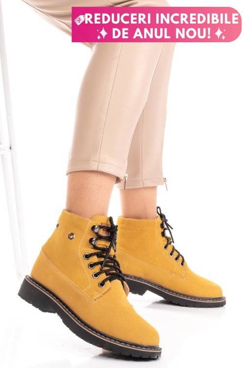 Ghete yellow piele naturala intoarsa  1sp952-1