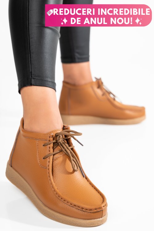 Ghete camel piele naturala 9sp602-1