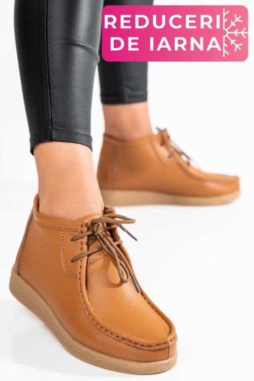 Ghete camel piele naturala 9sp602-1