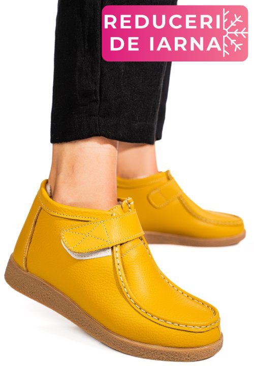 Ghete yellow piele naturala 9sp601-2