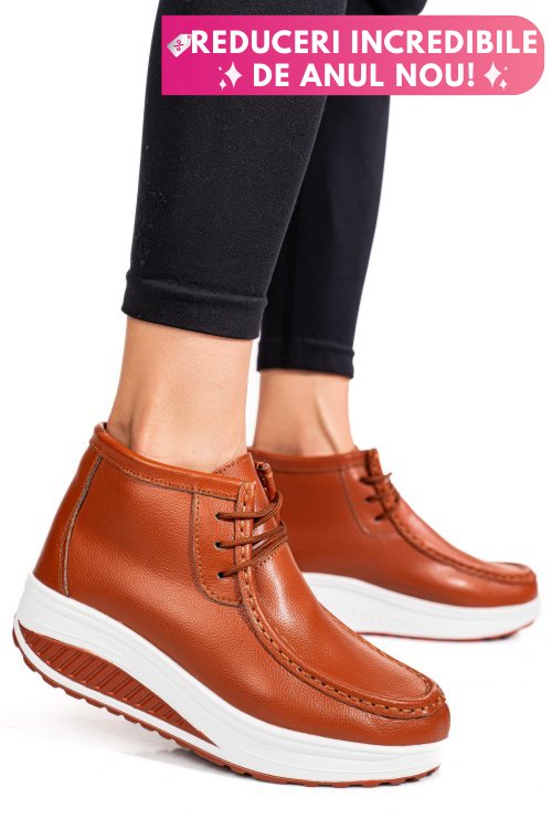 Ghete maro piele naturala asp385