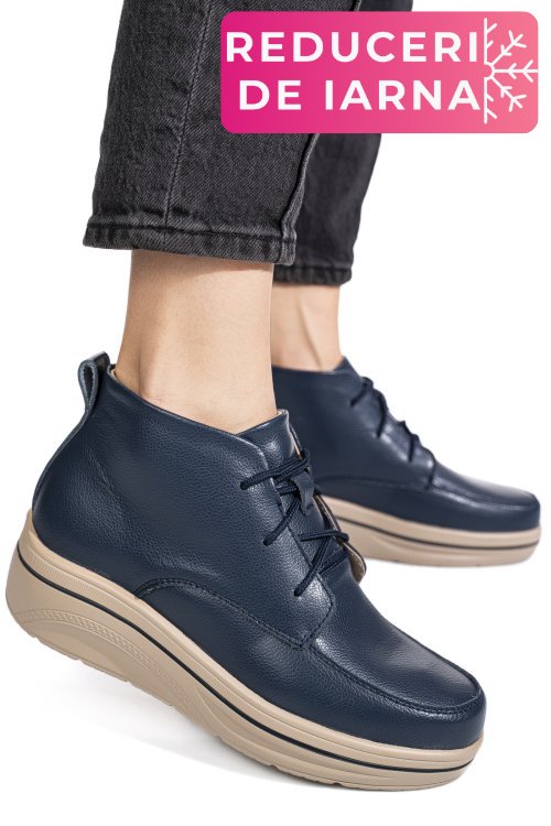 Ghete bleumarin piele naturala 0sp583