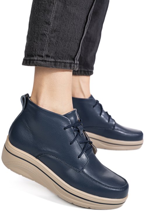 Ghete bleumarin piele naturala 0sp583