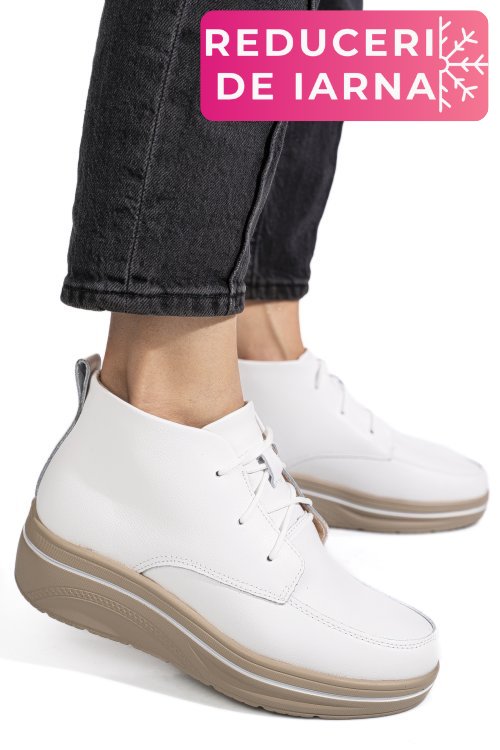 Ghete albe piele naturala 0sp583