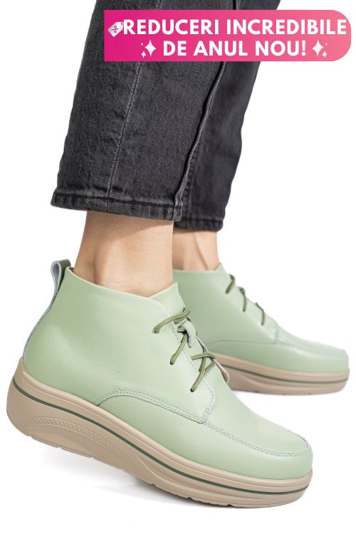 Ghete olive piele naturala 0sp583