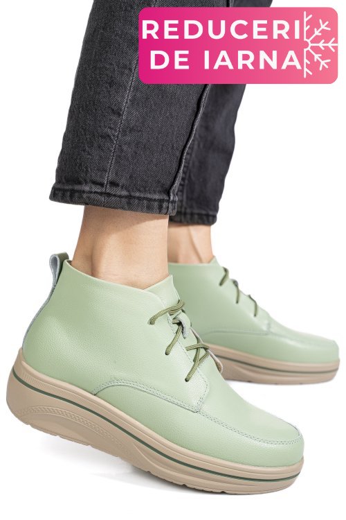 Ghete olive piele naturala 0sp583