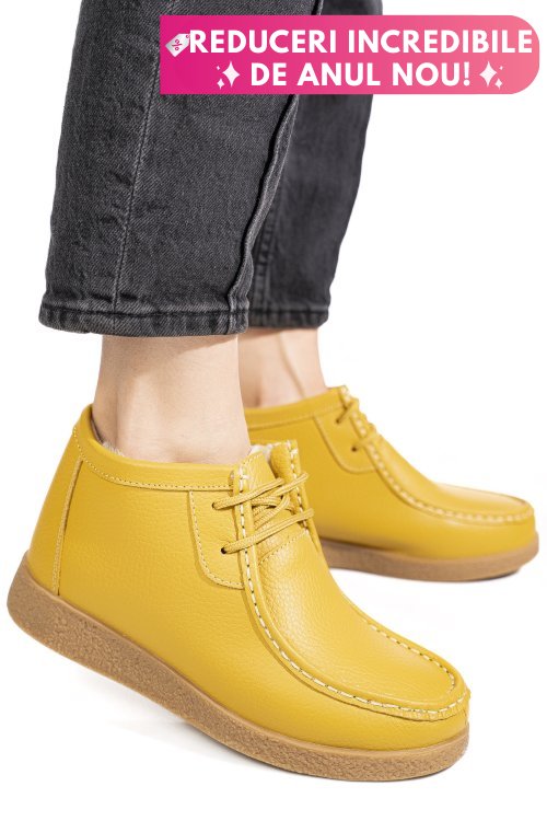 Ghete yellow piele naturala 9sp602-2