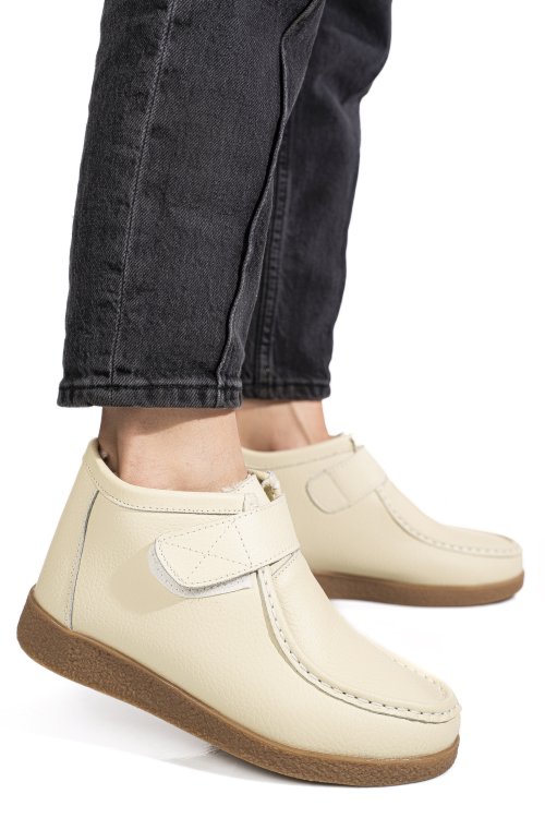 Ghete beige piele naturala 9sp601-2