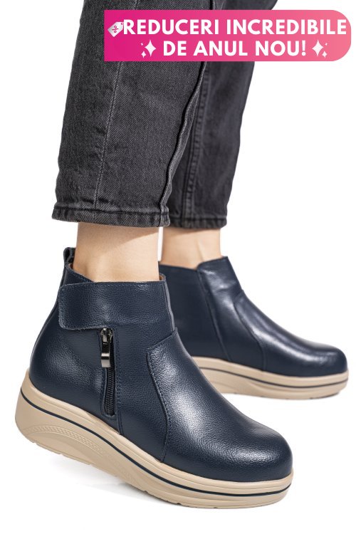 Ghte bleumarin piele naturala 2sp0682