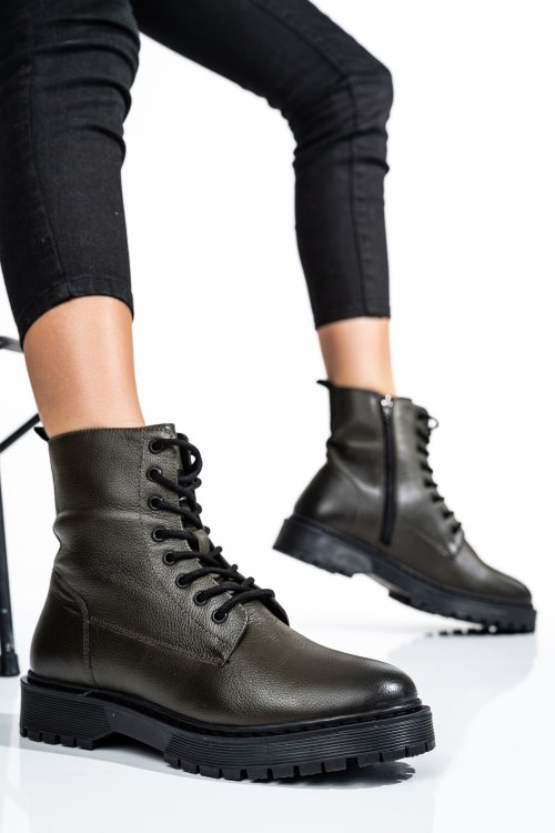 Ghete femei piele naturala khaki 2s77yy0110201