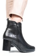 BOTINE FEMEI TOC INALT PIELE NATURALA NEGRE 2S7732-026NP