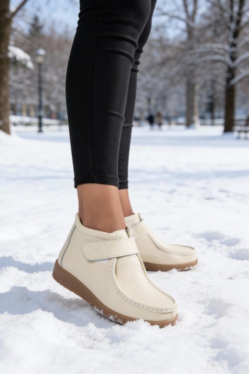 Ghete beige piele naturala 9sp601-1