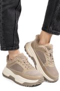 PANTOFI SPORT KHAKI PIELE NATURALA FSP001875