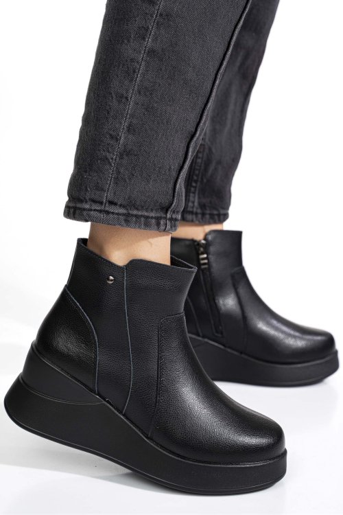 Ghete black piele naturala tsp7101