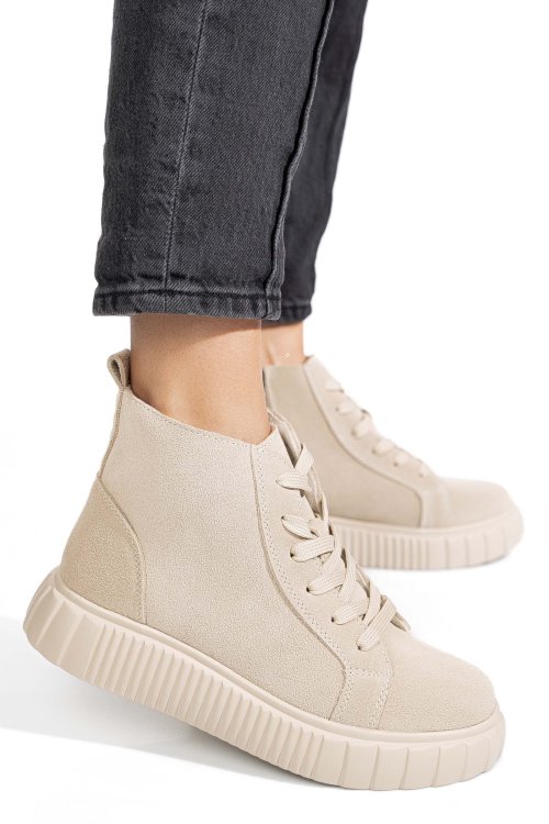 Ghete bej piele naturala intoarsa tsp7002