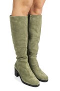 CIZME OLIVE PIELE NATURALA INTOARSA 8S7700