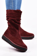 CIZME BORDO PIELE NATURALA INTOARSA 1PC92808