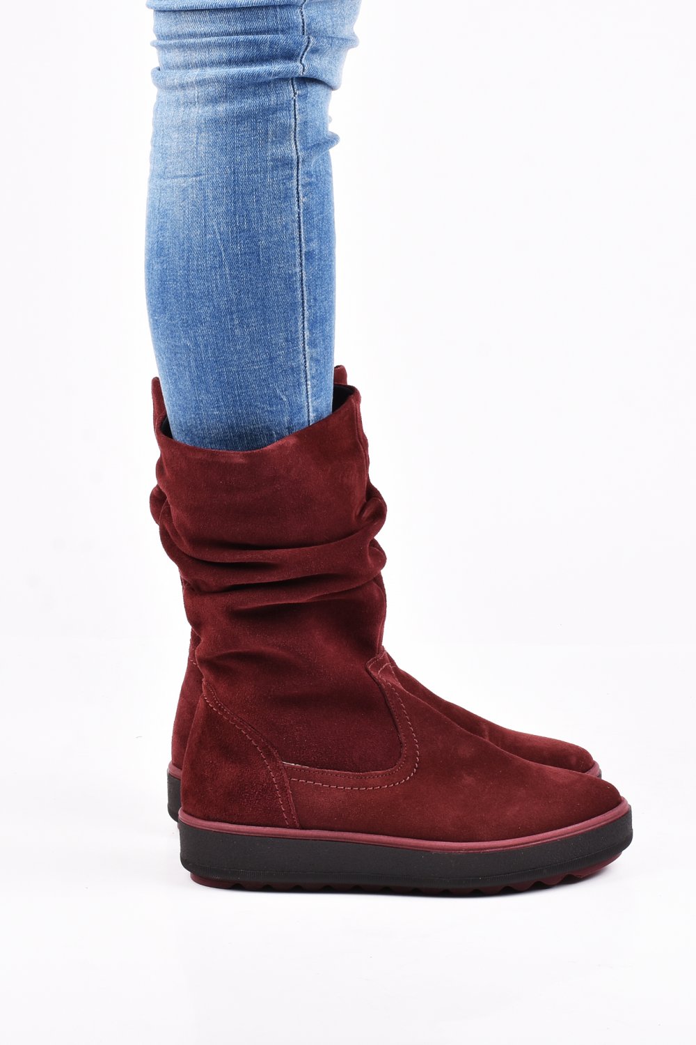 CIZME BORDO PIELE NATURALA INTOARSA 1PC92808