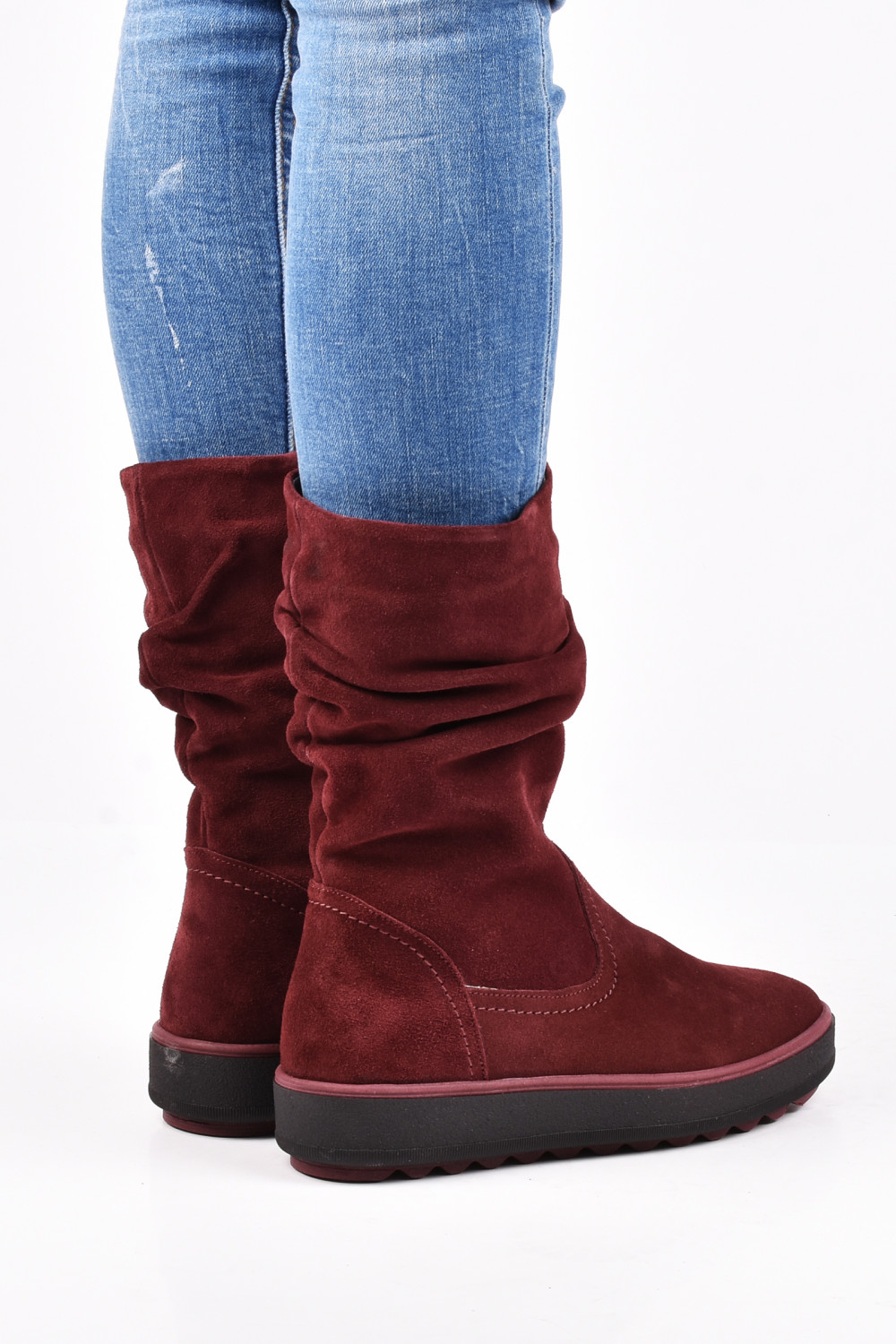 CIZME BORDO PIELE NATURALA INTOARSA 1PC92808
