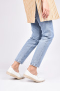 ESPADRILE ALBE PIELE NATURALA BIANCA