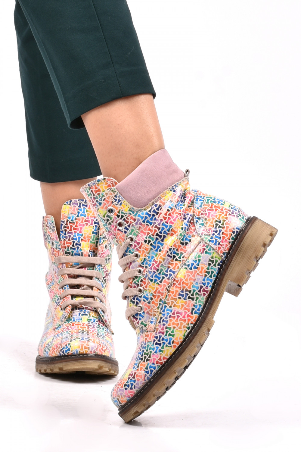 GHETE MULTICOLOR PIELE NATURALA 2PC01