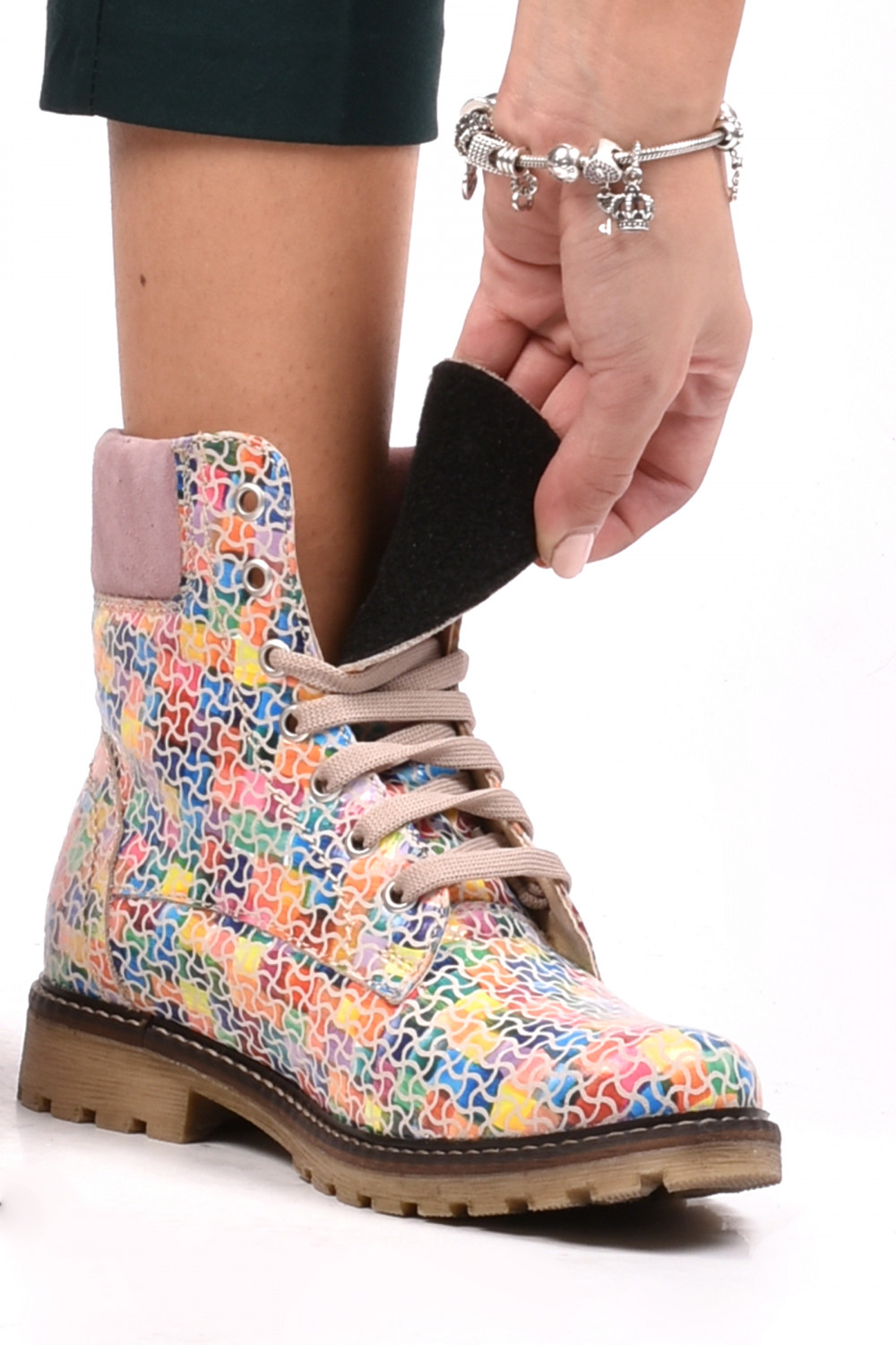 GHETE MULTICOLOR PIELE NATURALA 2PC01