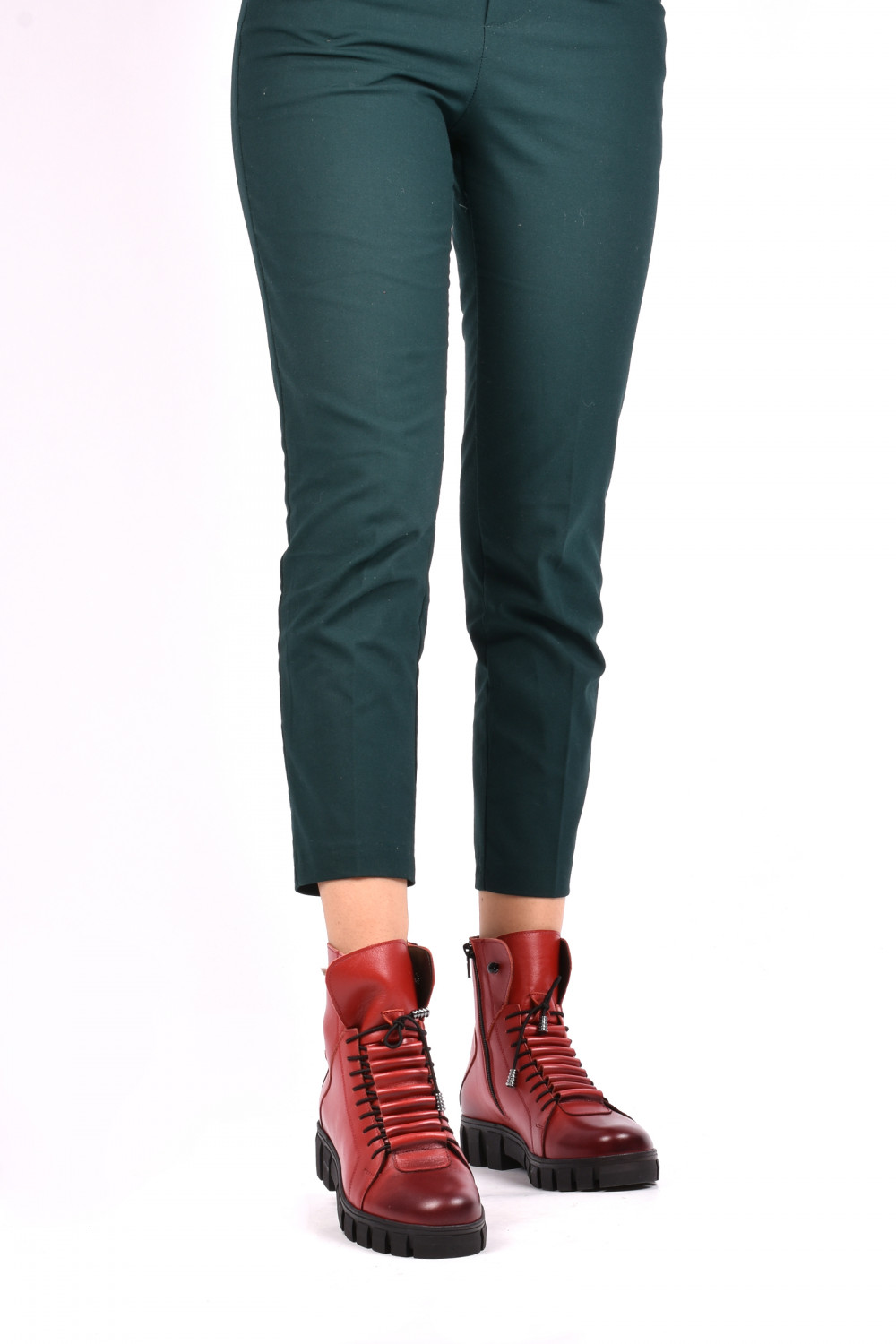 GHETE ROSII PIELE NATURALA 9PC47