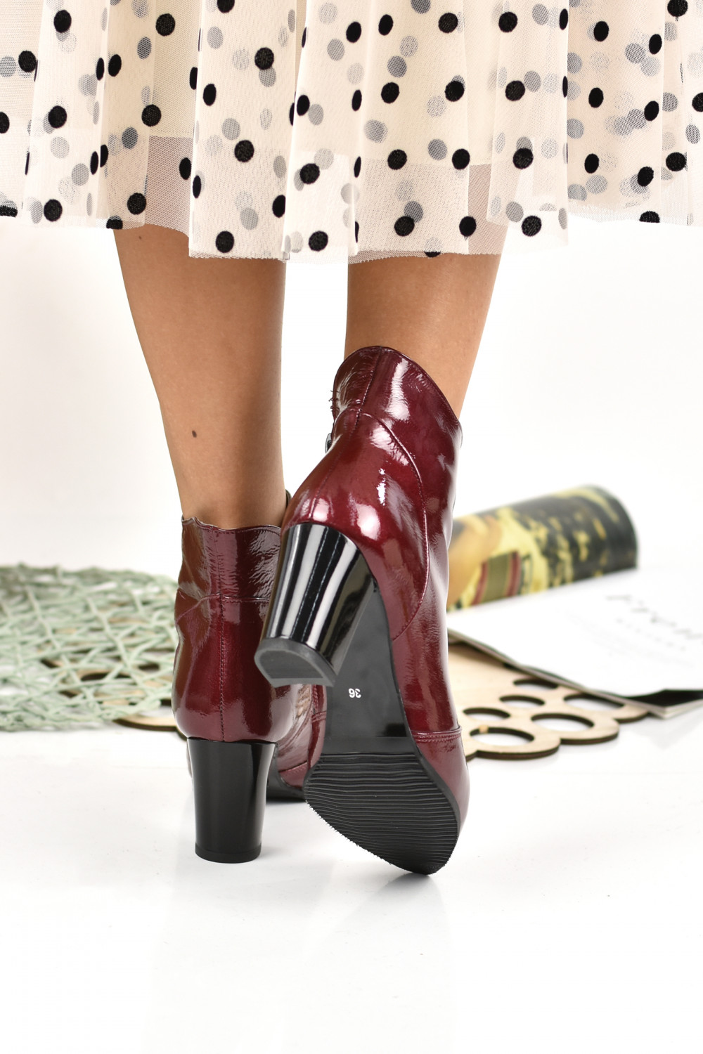 BOTINE BORDO PIELE NATURALA APC95
