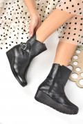 GHETE NEGRE PIELE NATURALA 3PC21