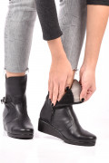 GHETE NEGRE PIELE NATURALA 3PC21