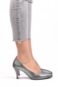 PANTOFI ARGINTIU SIDEF PIELE NATURALA APC63