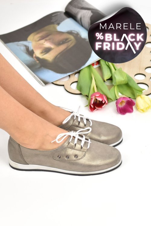 Pantofi sport gri piele naturala 2pc018