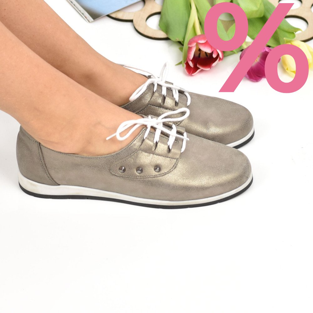 PANTOFI SPORT GRI PIELE NATURALA 2PC018