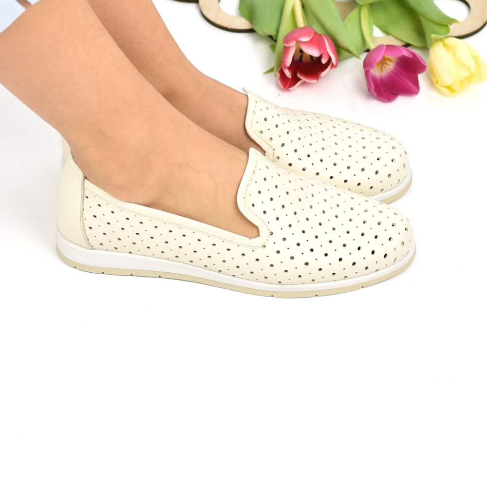 ESPADRILE BEJ PIELE NATURALA 2PC020