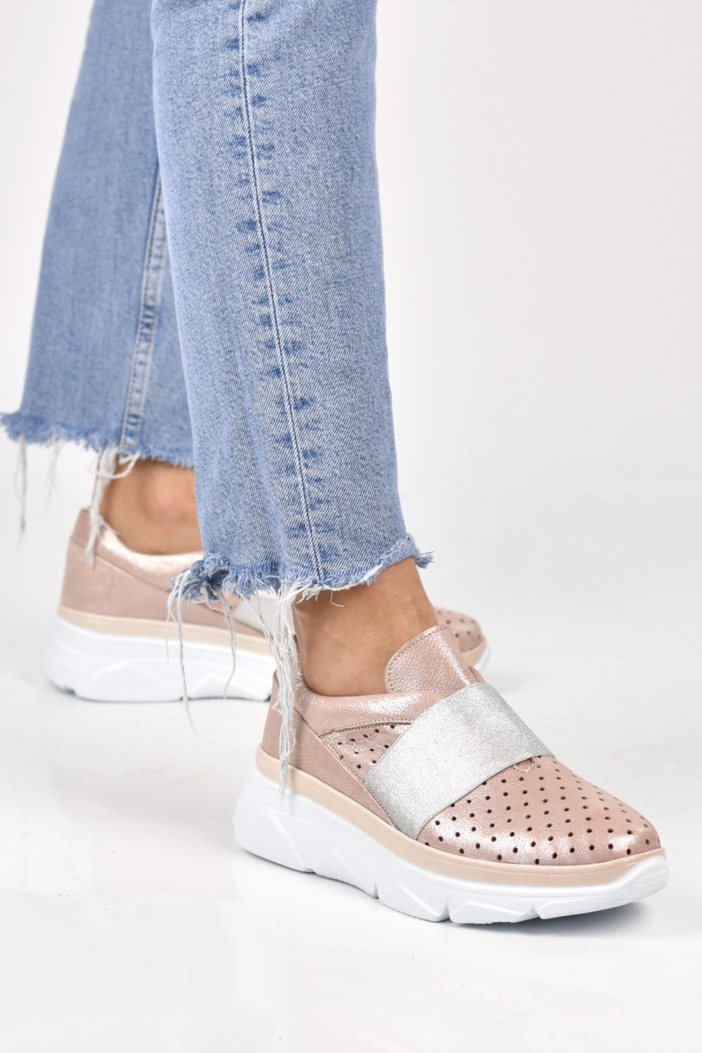 PANTOFI SPORT ROZ SIDEF PIELE NATURALA TAYA