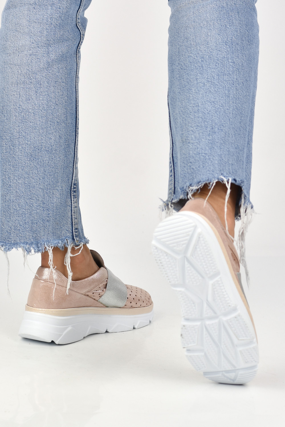 PANTOFI SPORT ROZ SIDEF PIELE NATURALA TAYA