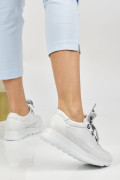 PANTOFI SPORT ALBI PIELE NATURALA 2PC01679